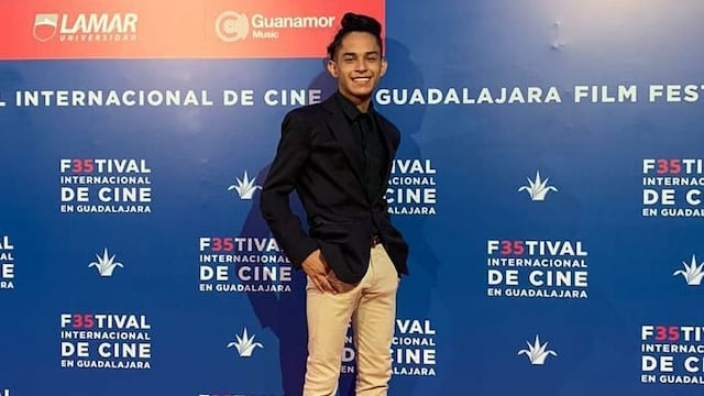 Martín López Lacci en la alfombra roja del Festival  de Cine de Guadalajara.