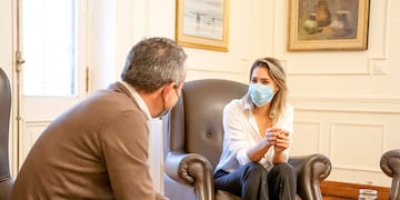 La senadora nacional electa visitó al dirigente del Frente Progresista en junio.
