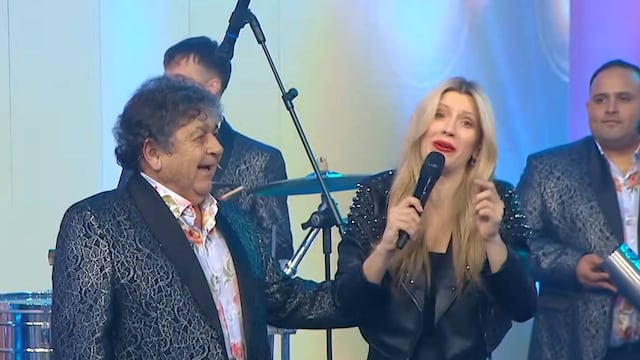 El cantante y la bailarina no pudieron contener las carcajadas en el programa.
