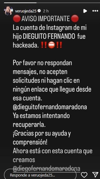 Verónica Ojeda en Instagram
