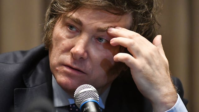 Javier Milei, dirigente de la Libertad Avanza, en el medio de las críticas por la venta de candidaturas.