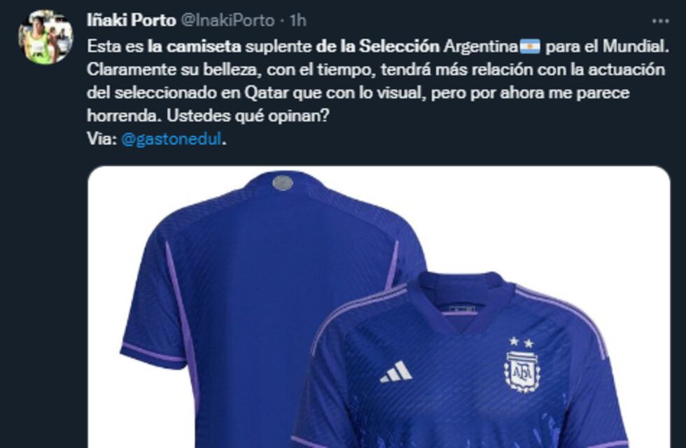 Las reacciones en redes sociales a la nueva camiseta de la Selección Argentina