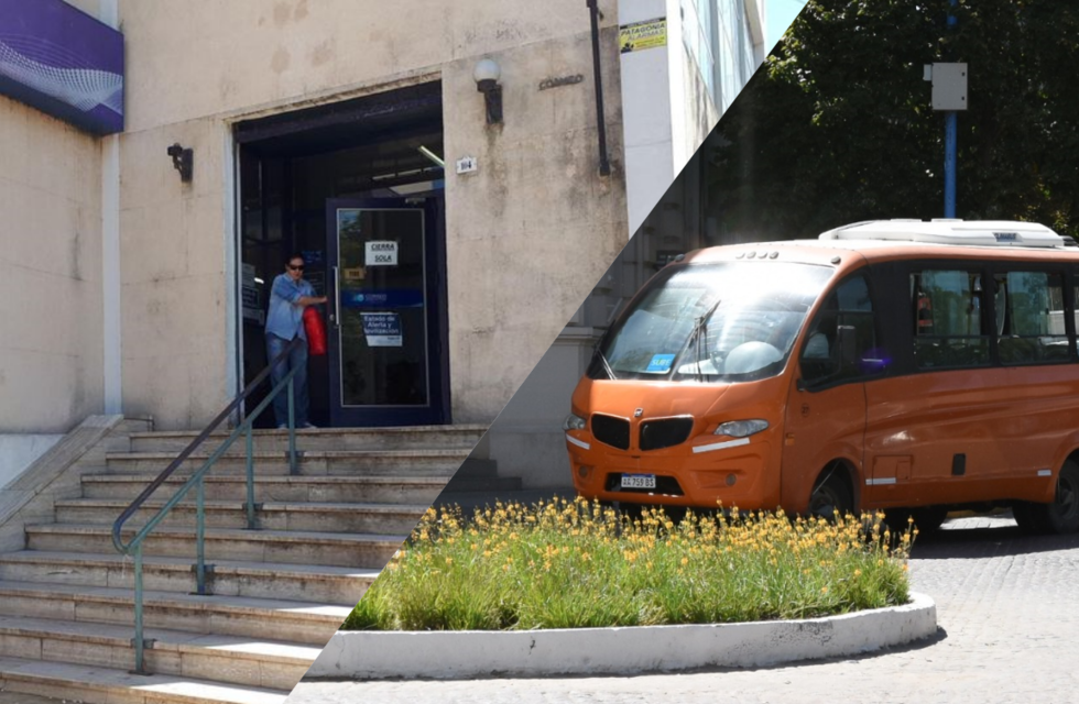 Por los aislamientos, reducen las frecuencias en minibuses y la atención en el Correo