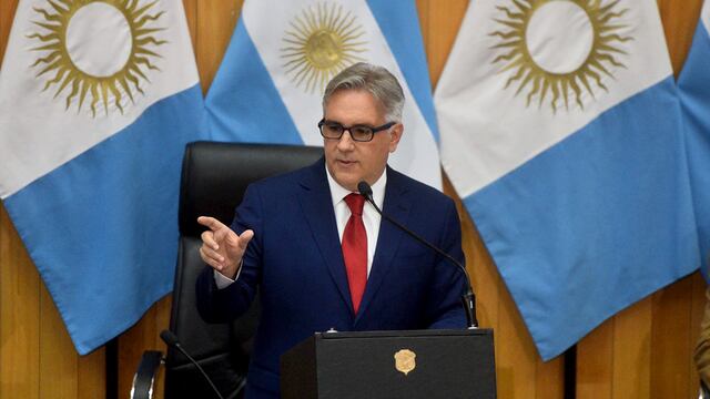 El gobernador Martín Llaryora inaugura por primera vez el período de sesiones ordinarias de la Unicameral cordobesa. (Pedro Castillo / La Voz)