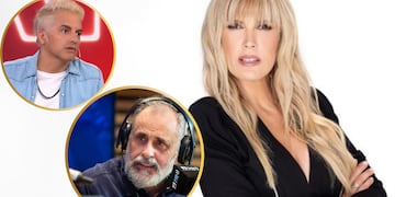 Viviana Canosa junto a Jorge Rial y Ángel de Brito.