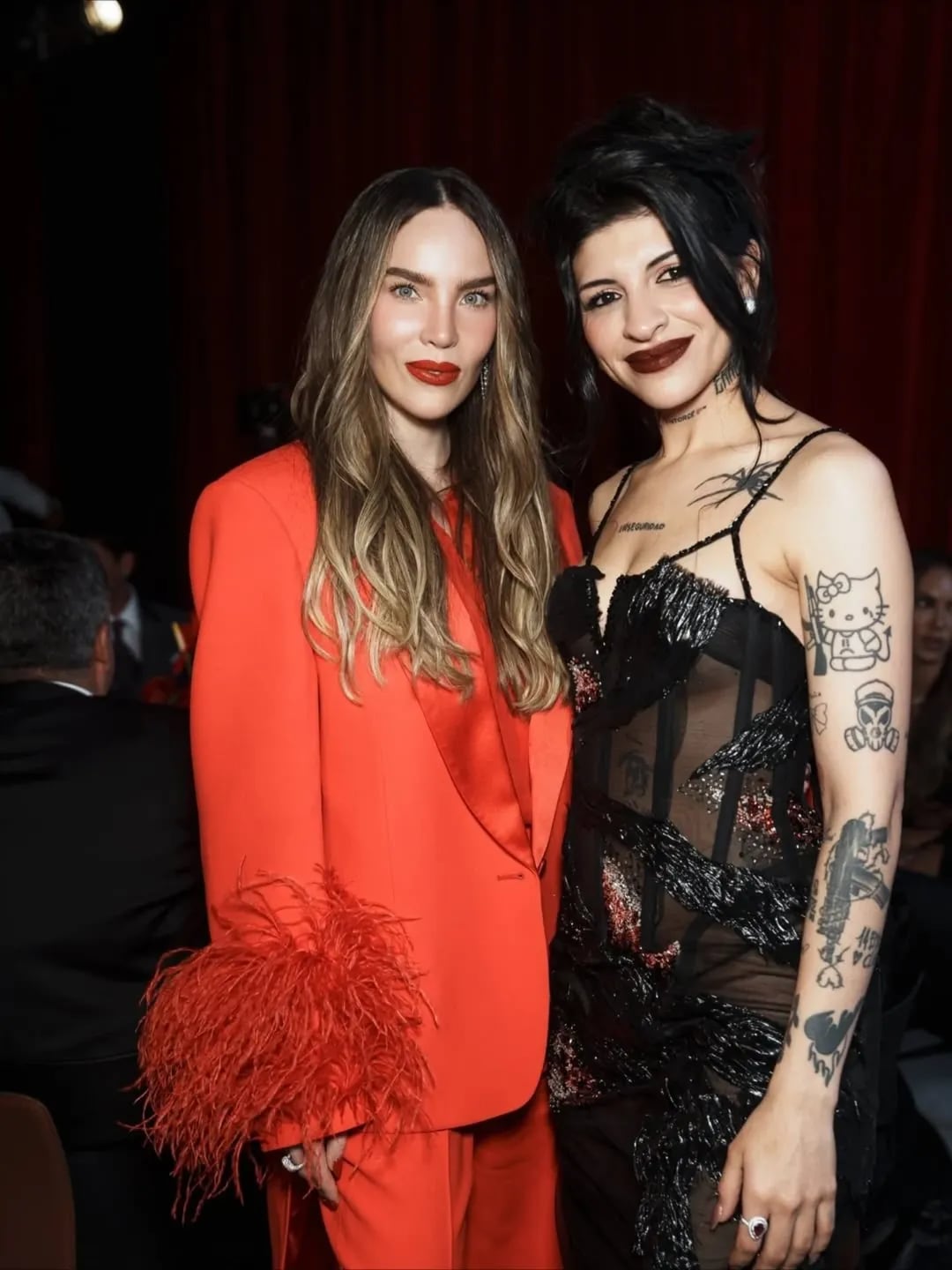 Las famosas se mostraron muy simpáticas.