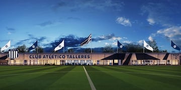 Adelanto del club Talleres sobre cómo se verá el predio Amadeo Nuccetelli, que ahora será un Centro de Alto Rendimiento Deportivo. (Prensa Talleres)