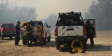 Incendio, zona del camino el Dragón que une la Falda con Huerta Grande (La Voz)