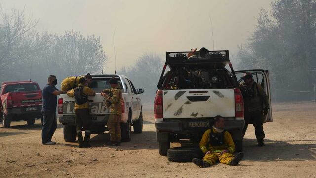 Incendio, zona del camino el Dragón que une la Falda con Huerta Grande (La Voz)