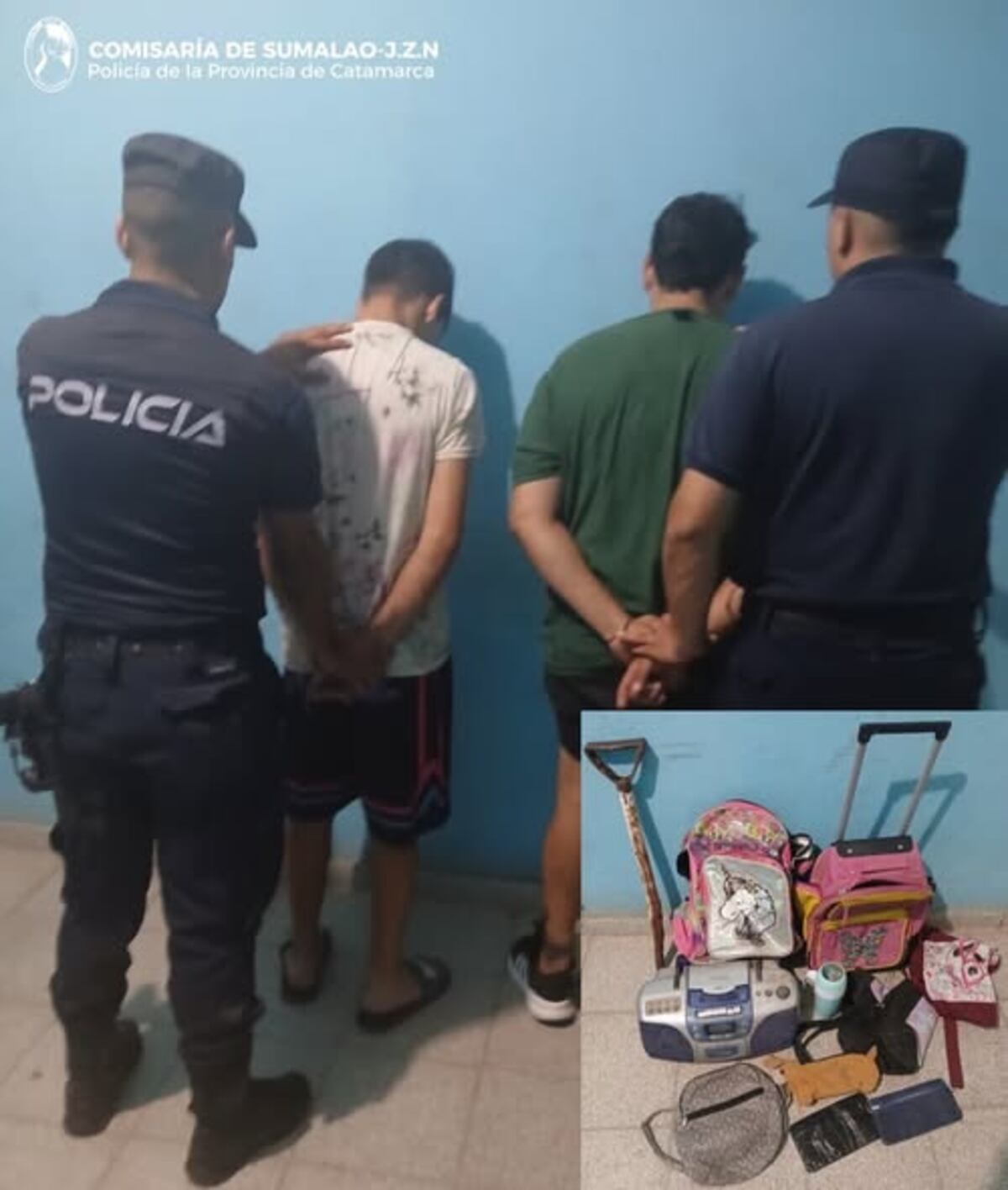 Detenidos en Valle Viejo: llevaban varios objetos sin acreditar propiedad