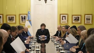 Antes de anunciar el veto a la movilidad jubilatoria, Javier Milei se reunió con legisladores dialoguistas. (Gentileza)