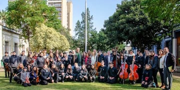 Un concierto en los jardines de la Secretaría de Educación