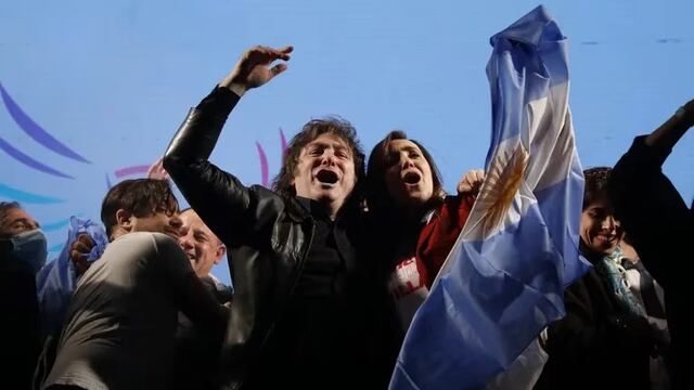 Javier Milei y Victoria Villaruel, los precandidatos a presidente y vice de La Libertad Avanza