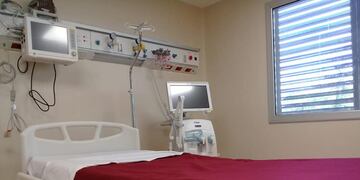 Unidad de cuidados intensivos en el hospital Schestakow.
