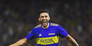 Eduardo Salvio marcó el gol de Boca ante Unión.