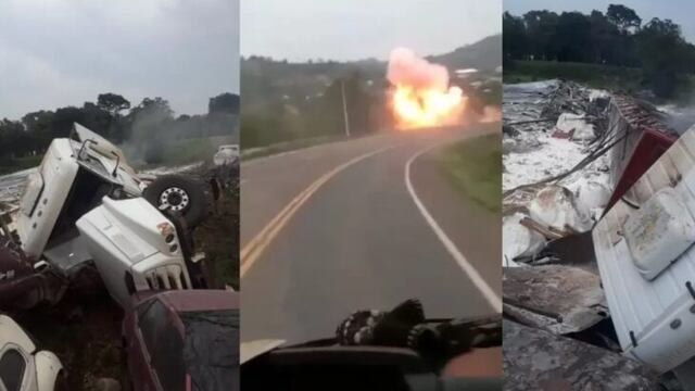 Camionero oriundo de Leandro N. Alem se salvó de milagro en aparatoso accidente en Brasil.