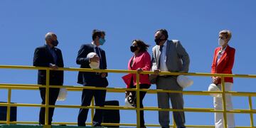 El acto se realizó a través de videollamada. El presidente se refirió al lago Nahuel Huapi como el más hermoso del país.