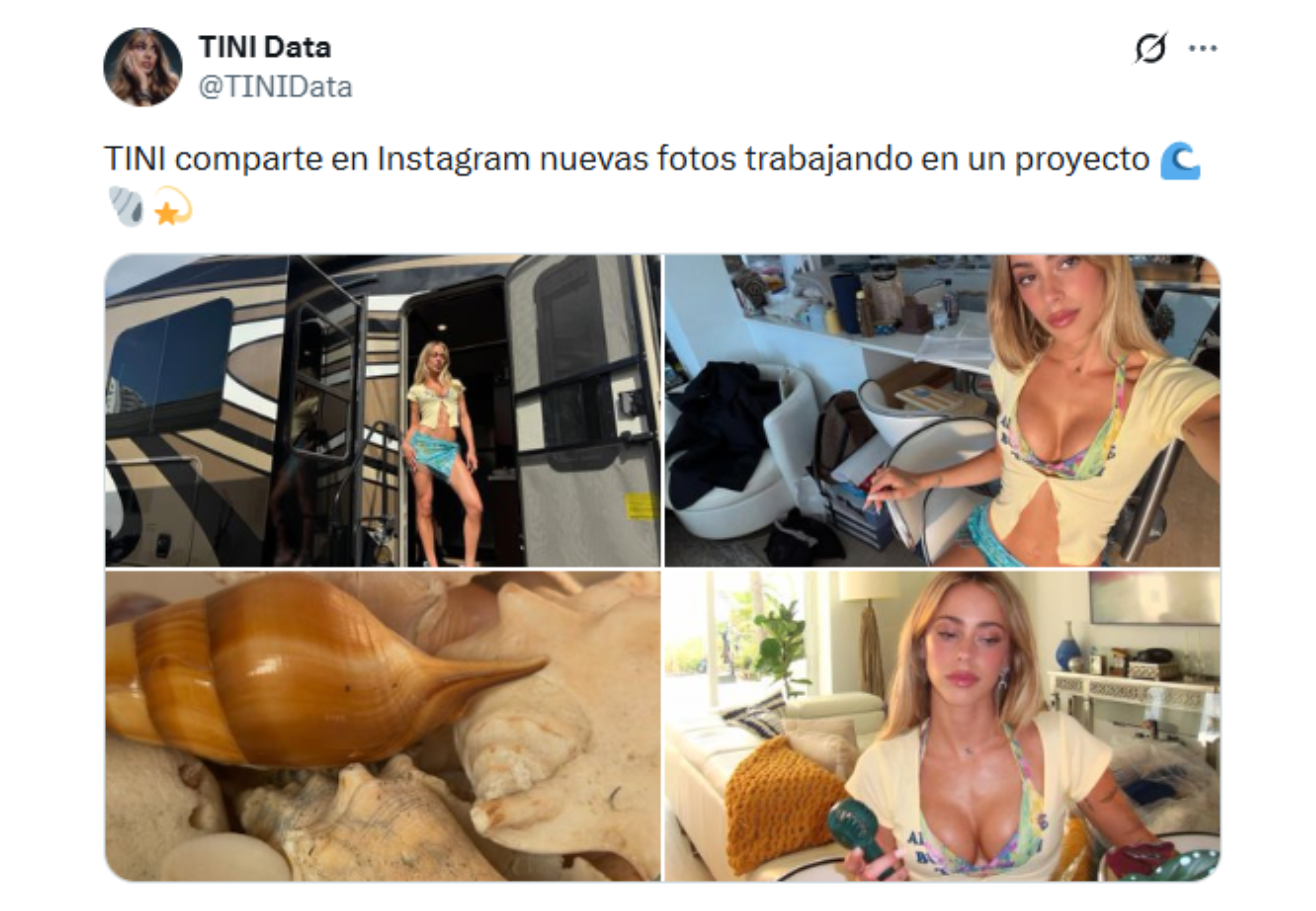 Fotos del nuevo proyecto de Tini.