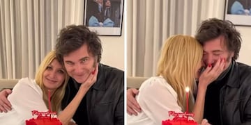 El detalle en la torta de cumpleaños que Yuyito González le regaló a Javier Milei y que pocos notaron
