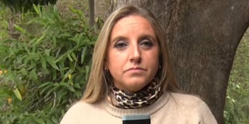 El mal momento de Paula Bernini durante la marcha de Loan en Buenos Aires.