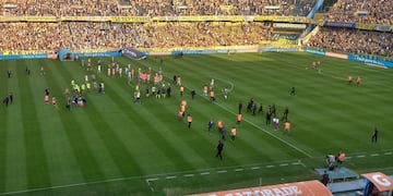 La sensación térmica en el Gigante de Arroyito superó los 32 grados.