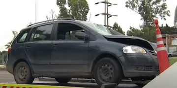Así quedó el auto luego del accidente en Panamericana.