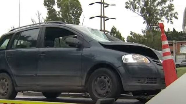 Así quedó el auto luego del accidente en Panamericana.