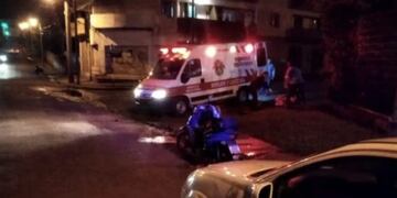 Oberá: accidente vial dejó a un motociclista herido.