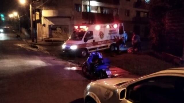 Oberá: accidente vial dejó a un motociclista herido.