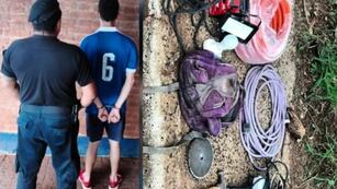 Fue detenido con objetos robados tras una persecución en Posadas.