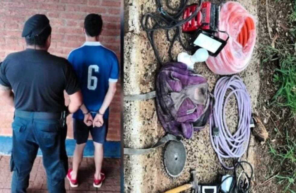 Fue detenido con objetos robados tras una persecución en Posadas