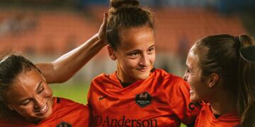 Paulina Gramaglia en el Houston Dash de Estados Unidos (Prensa Dash)