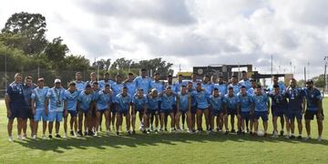 El Racing de la "Tota" Medina se sigue preparando para el Federal A, que arranca en marzo (Prensa Racing).