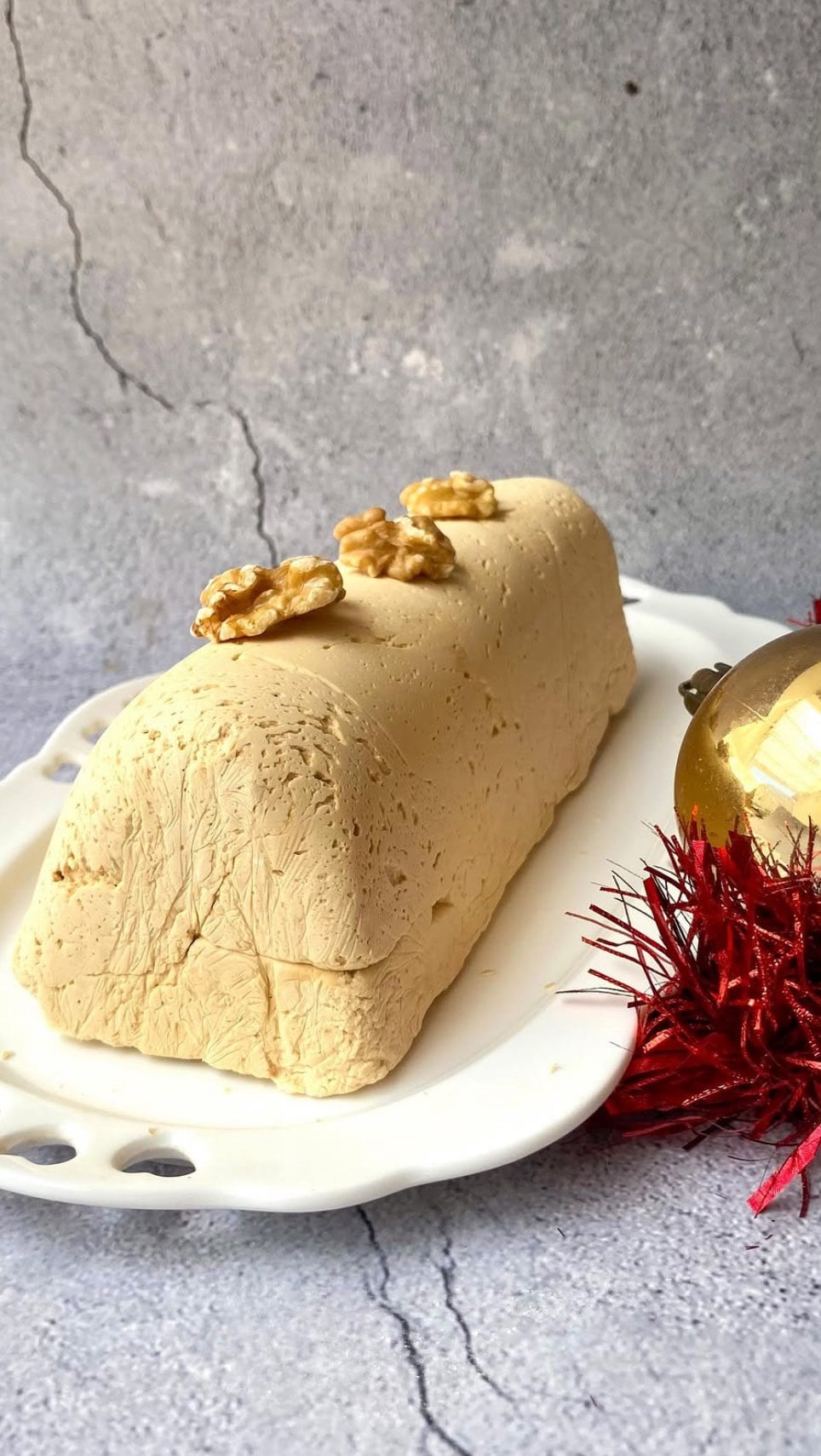 Así queda el postre mantecol casero.