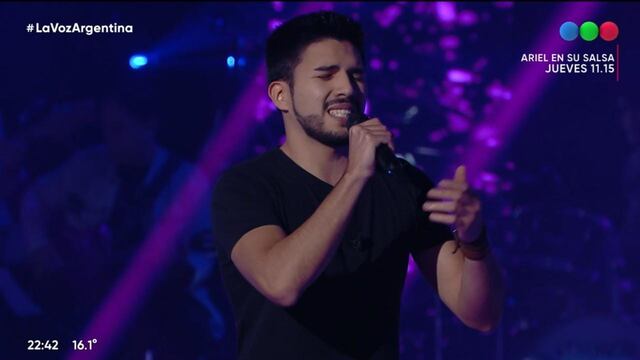 Brian Sáez, el joven tunuyanino de 18 años, compitió en las batallas de La Voz Argentina.