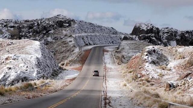 Nieve en las Altas Cumbres, Córdoba. (Imagen a modo ilustrativo/ Gentileza Sergio Moreyra)