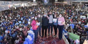 Jaldo participó en un multitudinario acto en Leales.