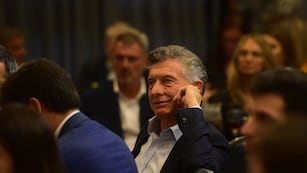 El expresidente Mauricio Macri en la nueva sede de la Bolsa de Comercio. (Pedro Castillo / La Voz)