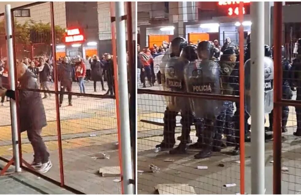 Protestas, incidentes y balas de goma: final tenso de la jornada de clásico en Avellaneda