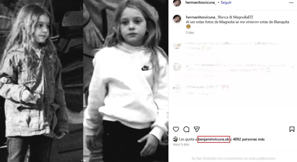 Esta fue la emotiva reacción de Benjamín Vicuña al ver un collage de Magnolia y Blanca.