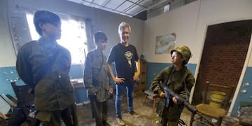 Set de filmación de "40 abriles"