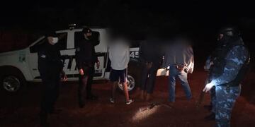 Tres hombres fueron detenidos tras atemorizar a los vecinos en el Paraje Cabure-í.