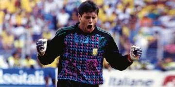 Sergio Goycochea arquero de la Selección Argentina en el Mundial de Italia 90'. (Prensa Tyc Sports)