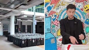 Fue a buscar la caja navideña y le dieron una valija llena de productos: “Un aeropuerto”