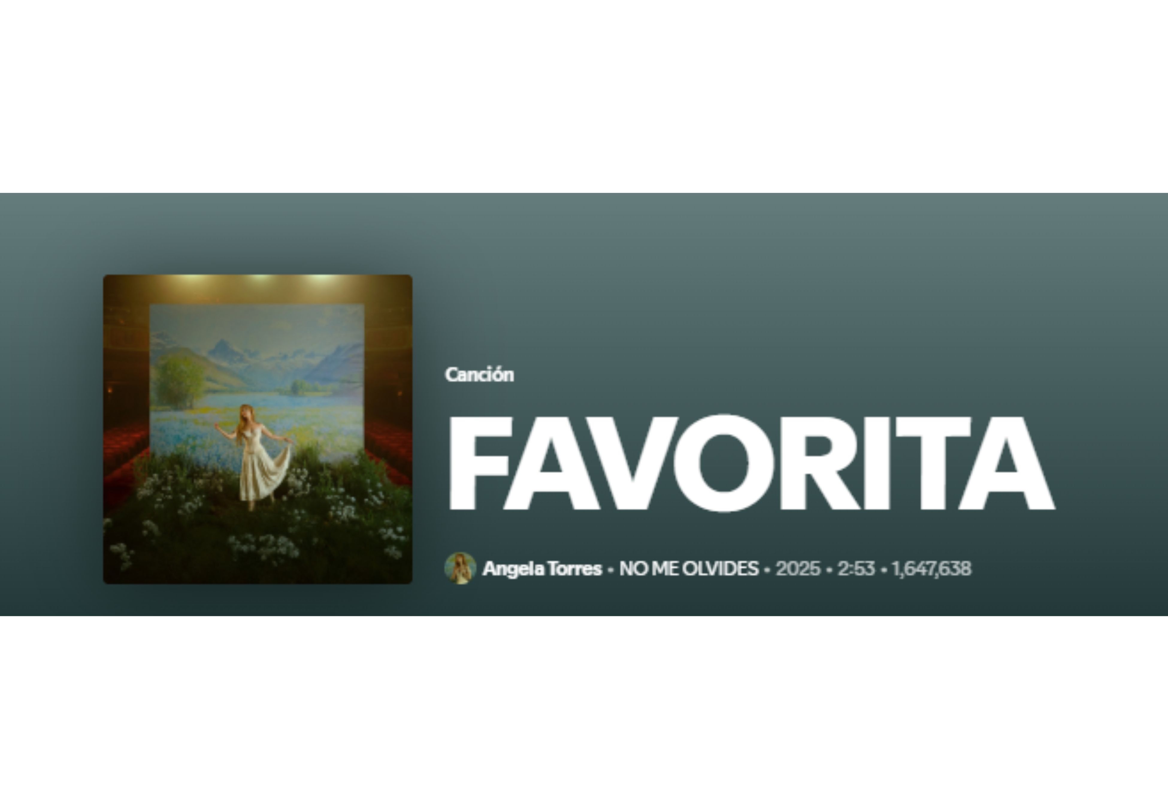 Las reproducciones de Favorita en Spotify.
