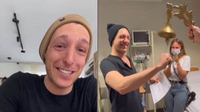 Gastón Massa celebró el fin de su quimioterapia. (Capturas de Instagram @gastonmassa)