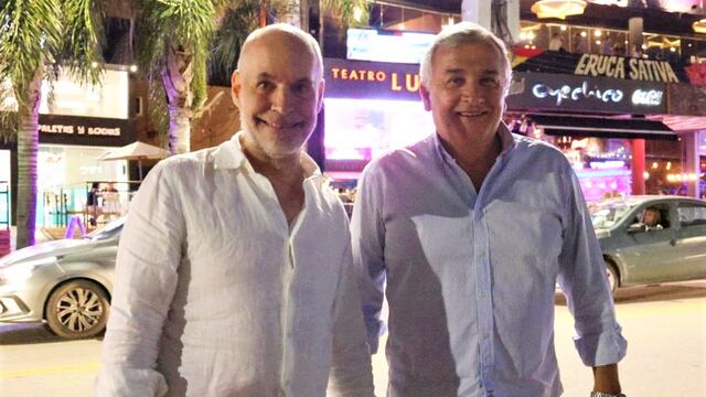 Horacio Rodríguez Larreta y Gerardo Morales coincidieron en Villa Carlos Paz, Córdoba, este fin de semana.