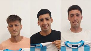 El arquero Ignacio Fernández, el defensor Joaquín Stizza y el delantero Francesco Toldo firmaron su primer contrato con Atlético de Rafaela