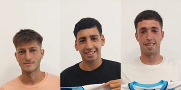 El arquero Ignacio Fernández, el defensor Joaquín Stizza y el delantero Francesco Toldo firmaron su primer contrato con Atlético de Rafaela