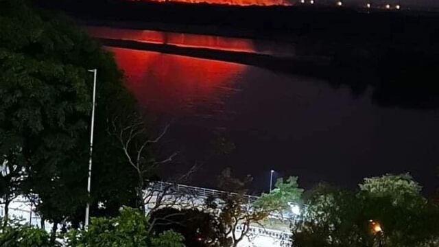 Incendio en la Isla Puente: